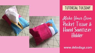 Pocket Tissue and Hand Sanitizer Holder Sewing Project  Easy DIY Sewing and Crafting Tutorial [upl. by Lemmy]