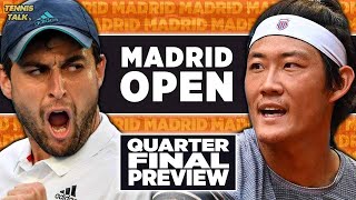 Aslan Karatsev vs Zhizhen Zhang  Madrid Open 2023 Quarter Final  Tennis Talk Preview [upl. by Nahgaem136]