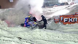 Snocross Round 5 Pro Highlights  Valcourt QC Race 3 of 3 [upl. by Etnomal428]