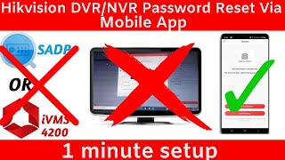 Hikvision DVR Password Reset Using Mobile App  Hikvision latest DVR Password Reset [upl. by Nayllij292]