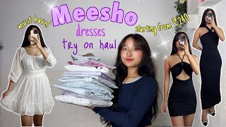 Trendy MEESHO Dresses Haul💕Starting at Rs248  Try On Haul  Rupal Yadav meesho [upl. by Matheson20]