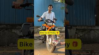 Birthday of Bike 😖😖  Watch full video in Video section  shorts [upl. by Fidelio539]