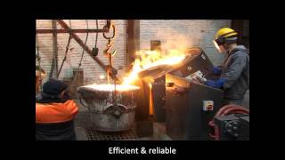 Induction furnace at James W Shenton in the UK HDwmv [upl. by Nalced]