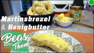 Fluffige Martinsbrezeln Rezept mit Honigbutter Aufstrich [upl. by Wilone]