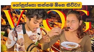 ගෝනුස්සෙක් කන්න ඕනෙමයි කිව්වා😱👀 STREET FOOD🇹🇭  Laughing Gas try කෙරුවා😂❤️ Eshi and Hella💗 [upl. by Meehar]