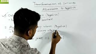 Transformation of sentences। Assertive to Negative। Mursalins Ei [upl. by Yklam]