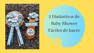 2 Distintivos de Baby Shower Fáciles de hacer [upl. by Ymot]