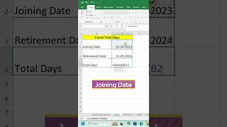 How Many Days Master DATEDIF in Excel Today msexcel exceltips [upl. by Rickey]