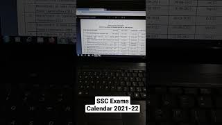 SSC Exams Calendar 202122  SSC CGL CHSL MTS CPO Steno Tentative Calendar 202122 [upl. by Rahel977]