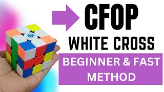 CFOPRubiks Cube White Cross Tutorial [upl. by Kobe979]