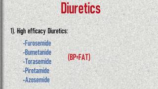 Classification of Diuretic drugs Easy notes  Diuretics part 1 [upl. by Webster]