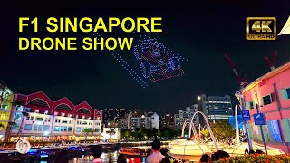 Singapore Formula 1 Drone Show  Clarke Quay [upl. by Tiena]