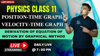 L8 position time graphs  velocity time graph  equation of motion graphical method  class 11th ph [upl. by Demeyer]