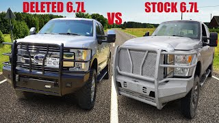 Deleted 67L vs Stock 67L Powerstroke [upl. by Faunia]