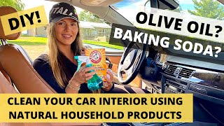 CAR INTERIOR DETAILING using NATURAL HOUSEHOLD PRODUCTS [upl. by Esmerolda702]