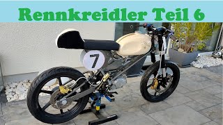 Schnellste 50 ccm Rennkreidler 2023 Sitzbrett Tank Kettenträger Lackierung Florett RS Teil 6 [upl. by Cawley]