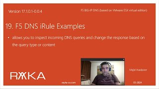 19 F5 DNS iRule Examples [upl. by Estas]