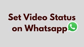 How to Set Video Status on Whatsapp [upl. by Einnaj638]