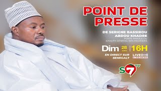 🔴 DIRECT DE TOUBA  Déclaration de Serigne Bass Abdou Khadre [upl. by Ahsahs]