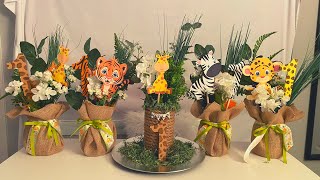 Wild One Safari Baby Shower Centerpieces [upl. by Leiser995]