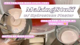 Making Stuff w Hydrostone Plaster ceramics plaster diycrafts hobbies oddlysatisfying [upl. by Dabney490]