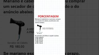 Porcentagem com acréscimo  Exercício Resolvido porcentagem [upl. by Rist]