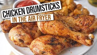 Crispy Air Fryer Chicken Drumsticks Easy Recipe [upl. by Gord]