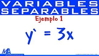 Ecuaciones diferenciales de Variables Separables  Ejemplo 1 [upl. by Faludi49]