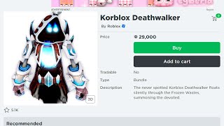 korblox deathwalker leaked [upl. by Burnett203]