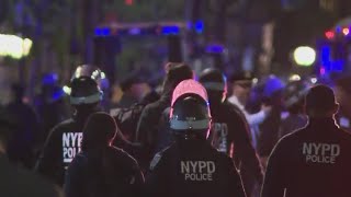 NYPD officers begin entering Columbia University campus [upl. by Meldoh]