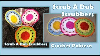 Scrub A Dub Scrubber Crochet Pattern crochet crochetvid [upl. by Koy]