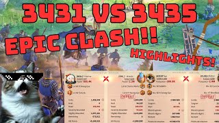 RISE OF KINGDOMS  KVK 3431 VS 3435 EPIC WAR highlights [upl. by Hsekar706]