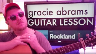 How To Play Rockland  Gracie Abrams Guitar tutorial Beginner lesson [upl. by Denney]