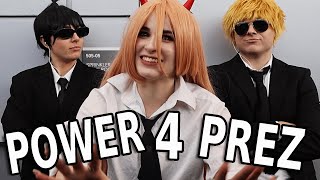 vote power for president 2024  chainsaw man crack  anime nyc [upl. by Karlan]