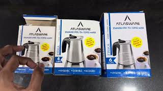 Atlasware stainless steel tea amp coffee maker Review  steel perculater [upl. by Ris327]