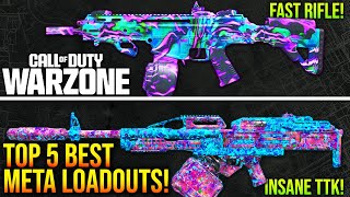 WARZONE Top 5 BEST META LOADOUTS To Use WARZONE Best Weapons [upl. by Vinay719]