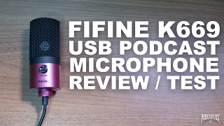 FiFine K669 USB Podcast Microphone Review  Test [upl. by Nancey367]