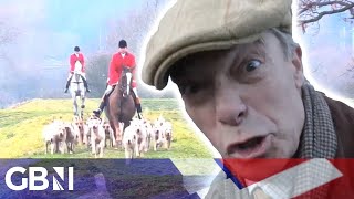 Boxing Day hunt is an ENGLISH TRADITION  Nigel Farage speaks to public [upl. by Ahsieyk166]