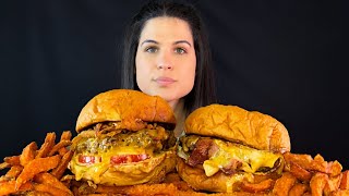 ASMR  JUICY BURGERS amp FRIES  MUKBANG  EATING SOUNDS [upl. by Enitsirhc540]