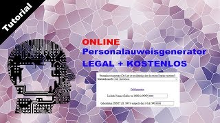 Personalausweisgenerator  Online Personalausweis generieren  Gratis und Legal  GERMAN [upl. by Eliezer]