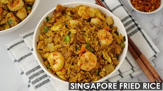 How to Make Easy Singapore Fried Rice Takeaway Style [upl. by Ennirac]