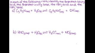 Finding Bronsted Lowry acids and bases as well as corresponding conjugate acdis and bases [upl. by Nageet]