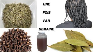 CHEVEUX NATURELS FORTS AVEC CES 3 INGRÉDIENTS [upl. by Rayham]