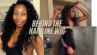 Natural Behind the Hairline Wig Tutorial Wand Curls  MK IMANI [upl. by Pooh]