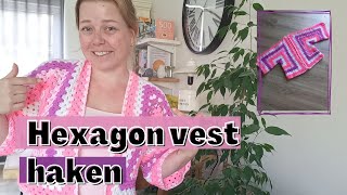 Hoe haak je een hexagon vest [upl. by Dnalyram]