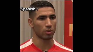 Achraf Hakimi speaking five different languages in different interviews [upl. by Yardna]