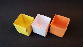 Origami Schachtel falten mit Papier  Schachtel basteln  DIY [upl. by Odom]