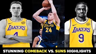 Lakers Rookie Dalton Knecht Drops 35 Points Stunning Comeback vs Suns Highlights।NBA [upl. by Olyhs]