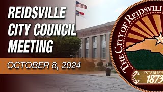 October 8 2024 Reidsville City Council Meeting [upl. by Hepza]