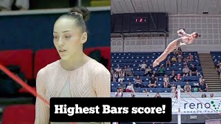 Algerian Gymnast Kaylia Nemour 🇩🇿 wins GOLD on Bars 🥇  Highest score 15667  Romgym Trophy 2024 [upl. by Anyzratak]